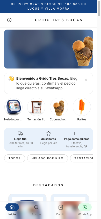 Tienda de Grido Tres Bocas